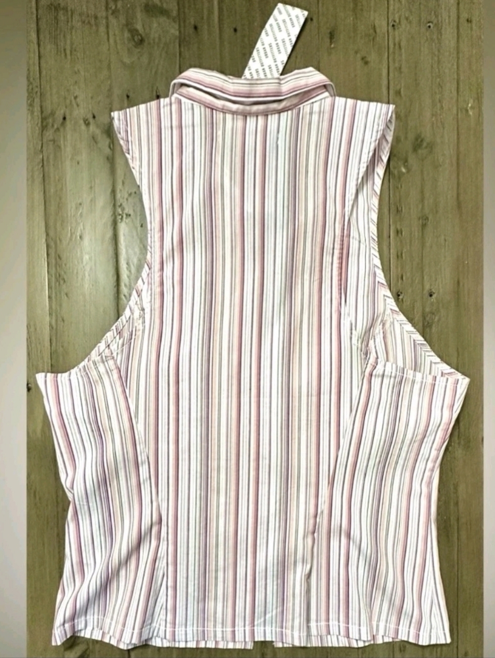 NWT Party Girl Cotton-Blend Button Down Sleeveless Shirt - Picture 8 of 9